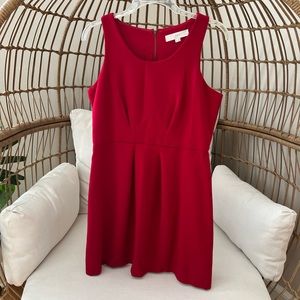 Loft red dress (lined)